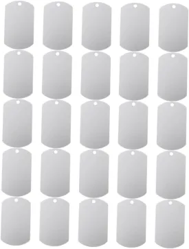 Toyvian 25pcs Aluminum Dog Tags for Pets Durable Id Tags for Dogs Cats Puppies Animals Blank for Personalization Present for Pet Owners