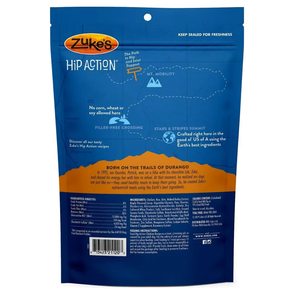 Zuke’s Hip Action Chicken Recipe Hip & Joint Support Treats for Dogs