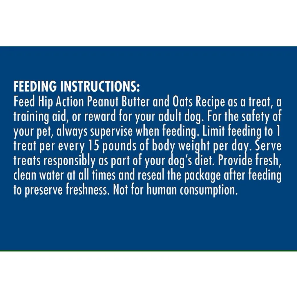 Zuke’s Hip Action Peanut Butter & Oat Recipe - Hip & Joint Support Treats for Dogs